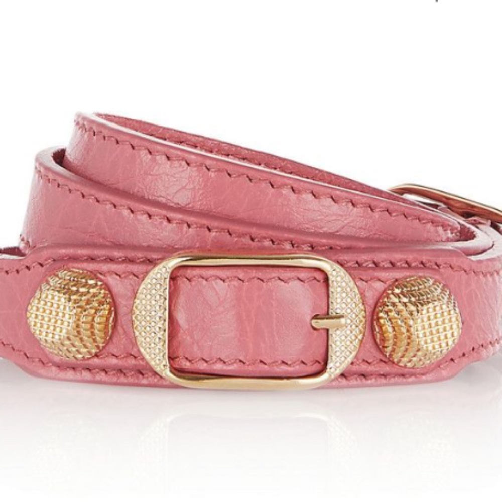 Authentic Balenciaga Metallic Edge Triple Tour Bracelet